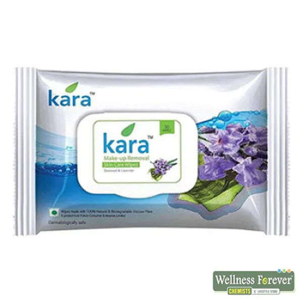 KARA SEAWEED AND LAVENDER FACE WIPES - 30 PIECES