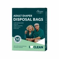 Sirona Adult Diaper Disposal Bag For Discreet, Tamper Proof Disposal Of Diapers - Pack Of 10
