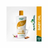 Green Cure Natural Baby Oil For Healthy Bones & Muscles, Enriched With Almond Oil, Squalan And 30 Natural Oils - 200ml