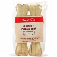 Pawcloud Rawhide Pressed Dog Bones Dog Bone Treat 8 Inches (1 Piece)