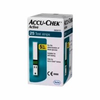 Accu-chek Active Glucometer Test Strips Strip Of 25