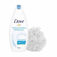 Dove Gentle Exfoliating Nourishing Body Wash - 190 Ml (free Loofah)