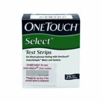 One Touch Select Glucometer Test Strips Bottle Of 25