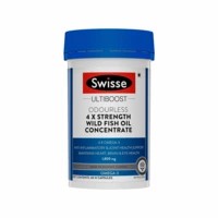 Swisse Ultiboost Odourless 4x Strength Wild Fish Oil Supplement With (1800mg) Concentrated Omega 3 For Joint Heart Brain & Eye Health - 60 Capsules