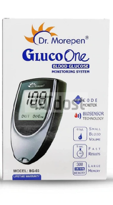 DR MOREPEN GLUCO ONE BG 03 METER  WITHOUT STRIPS 1`s