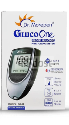 DR MOREPEN GLUCO ONE BG 03 METER WITHOUT STRIPS 1`s