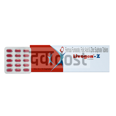 Buy Livogen Z Tablet Online, View Uses, Review, Price, Composition |  SecondMedic