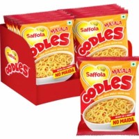 Saffola Oodles, Ring Noodles, Yummy Masala Flavour, No Maida, 3 X 184g Pouch (12 Packs)