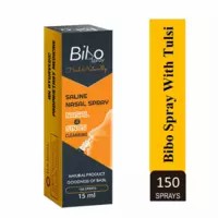 Bibo Spray Saline Nasal Spray Fortified With Tulsi - Pump Spray - 15ml