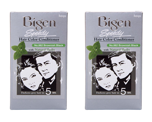 Buy Bigen Speedy Hair Color Brownish Black 882, 80g (Pack of 2) Online, View Uses, Review, Price, Composition | SecondMedic Buy Bigen Speedy Hair Color Brownish Black 882, 80g (Pack of 2) Online, View Uses, Review, Price, Composition | SecondMedic