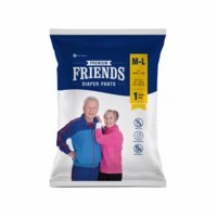 Friends Premium Adult Diaper Pants Medium Waist 25-48 Inch, High Absorbency Flexible Waist Band 1's Pack