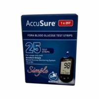 Accusure Simple Blood Glucose Test Strip - 25 Strips