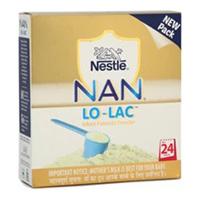 Nestle Nan Lo Lac Infant Formula Powder, Upto 24 Months - 200 G Bag-in-box Pack