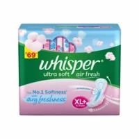 Whisper Ultra Soft Sanitary Pads - Xl Plus - 6 Pieces