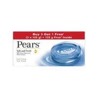 Pears Soft & Fresh Bathing Bar With 98% Pure Glycerine & Mint Extracts (125g X 4)