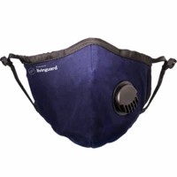 Livinguard Ultra Mask | 4 Layers | >98% Filtration | Anti-viral & Anti-bacterial | Non-toxic & Safe | Washable & Reusable | Cotton Face Mask | Medium Bombay Blue
