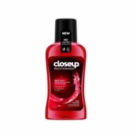 Closeup Red Hot Mouthwash Bottle Of 250 Ml