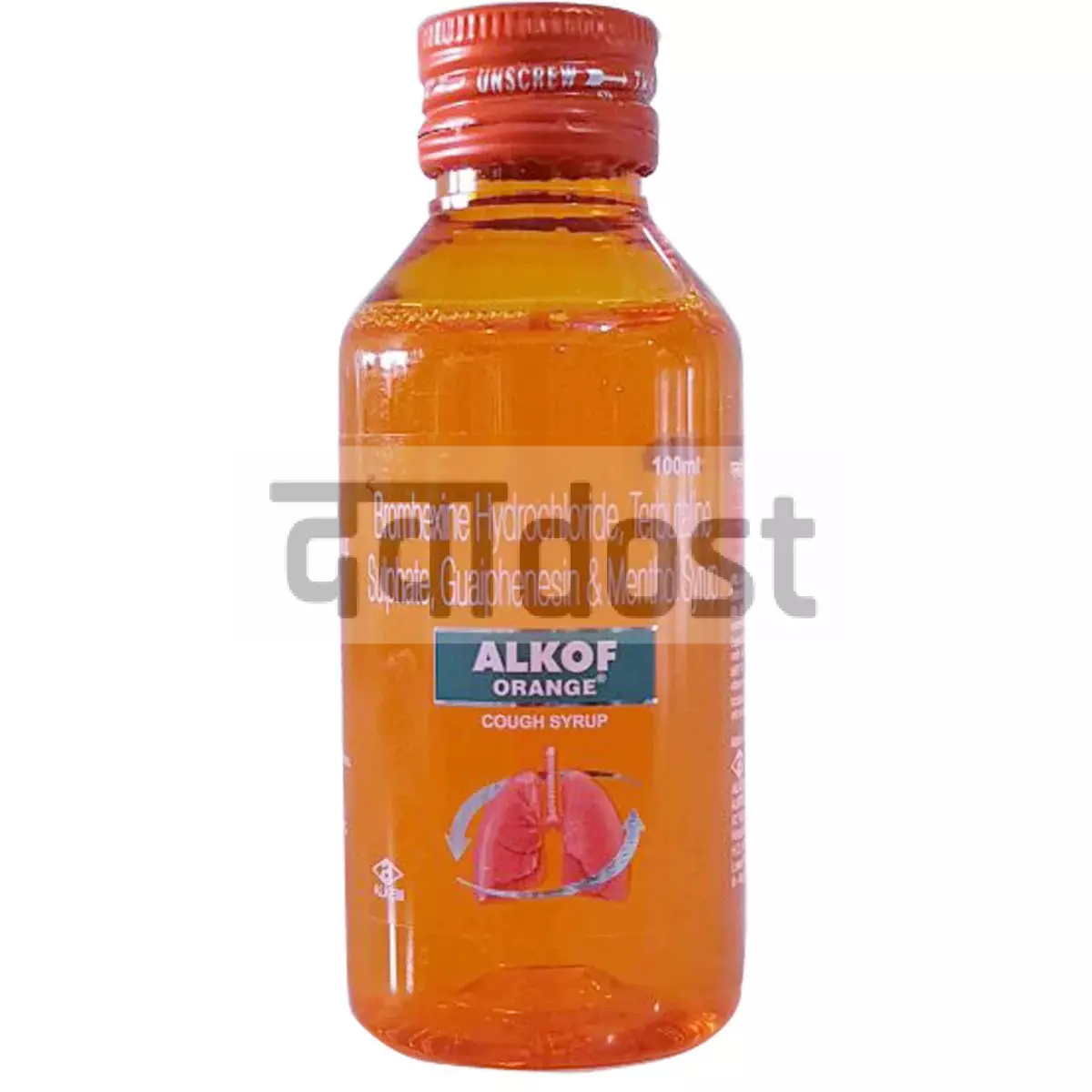 Alkof 50mg/1.25mg/2mg Syrup Orange 100ml
