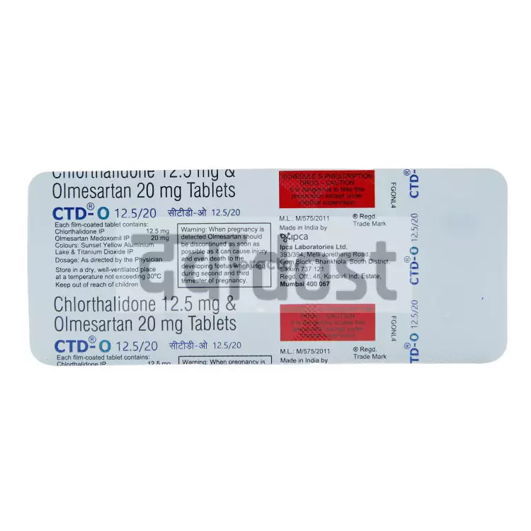 CTD-O 12.5/20 Tablet