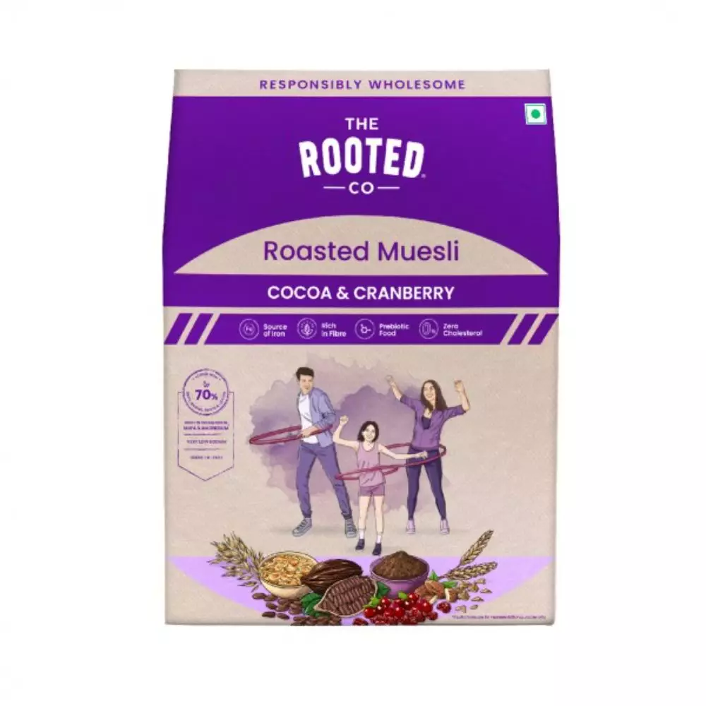 THE ROOTED CO MUESLI COCOA CRANBERRY 400GM