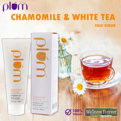 PLUM CHAMOMILE AND WHITE TEA BRIGHTEN UP FACE SCRUB - 75ML