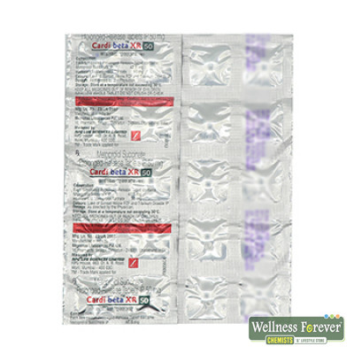Buy CARDIBETA-XR 50MG 10TAB Online, View Uses, Review, Price ...