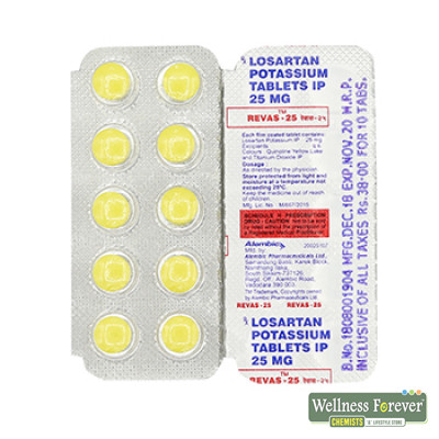 REVAS 25MG 10TAB