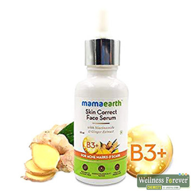 MAMAEARTH SKIN CORRECT FACE SERUM ACNE SCARS REMOVAL CREAM - 30ML