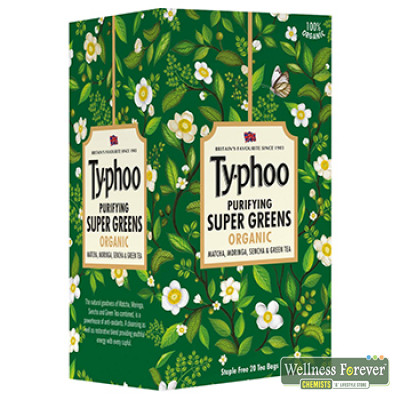 TY-PHOO ORGANIC SUPER GREENS TEA - 20BAGS