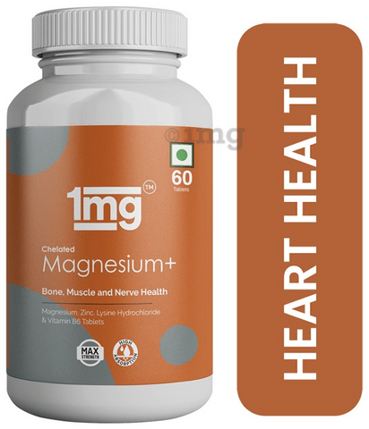 1mg Chelated Magnesium Plus Zinc, Lysine Hydrochloride & Vitamin B6 with High Absorption Tablet