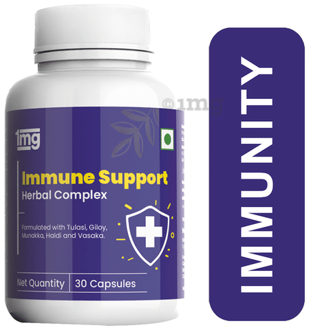 1mg Immune Support Herbal Formulation with Giloy, Tulsi, and Turmeric Capsule