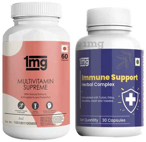 1mg Immunity Booster Combo of Multivitamin Supreme & Immune Support Herbal Complex