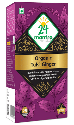 24 Mantra Organic Tulsi Ginger Infusion Bag (1.5gm Each)