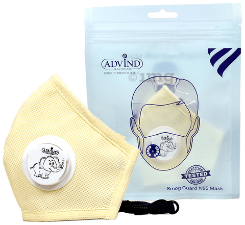 Advind Healthcare Smog Guard N95 Kids Mask with One Valve XS 3-5 Years Beige