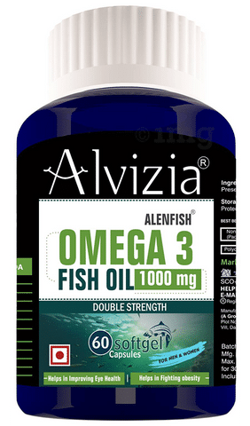 Alvizia Omega 3 Fish Oil 1000mg Softgel Capsules