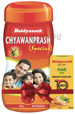 Baidyanath Chyawanprash Special Immunity Booster for OmniProtection with Baidyanath Haldi Drop 30ml Free