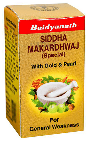 Baidyanath Siddha Makardhwaj Special with Gold & Pearl for General Weakness