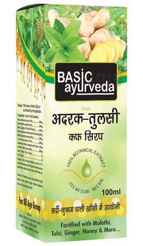 Basic Ayurveda Adrak Tulsi Cough Syrup