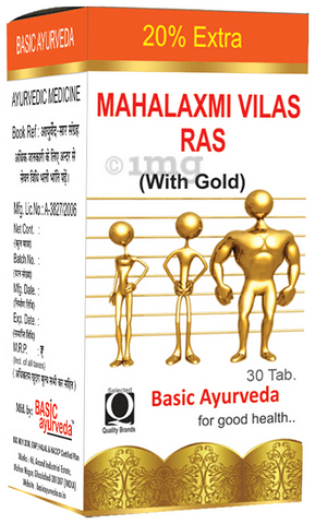 Basic Ayurveda Maha Laxmi Vilas Ras with Gold