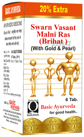 Basic Ayurveda Swarn Malni Vasant Ras with Gold