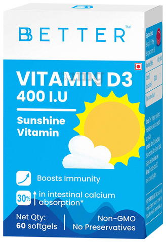 BBetter Vitamin D3 400IU Softgel