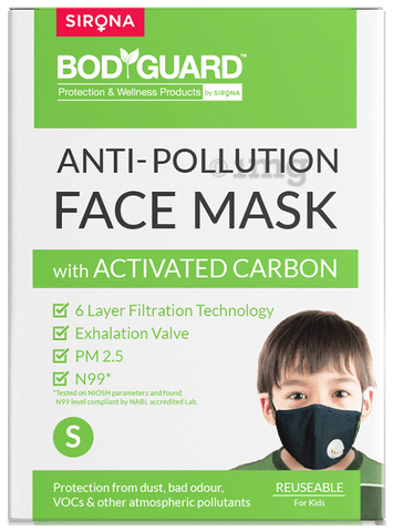 Bodyguard Anti Pollution Mask with Activated Carbon, N99 + PM2.5 (Kids)