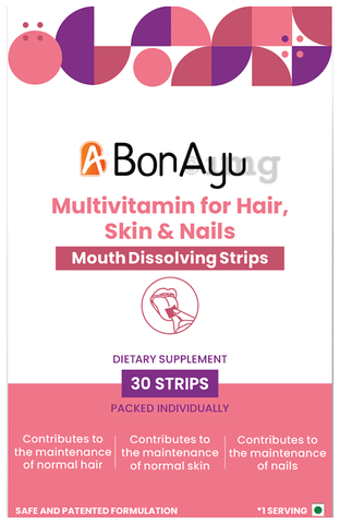 BonAyu Multivitamin for Hair, Skin & Nails Mouth Dissolving Strip