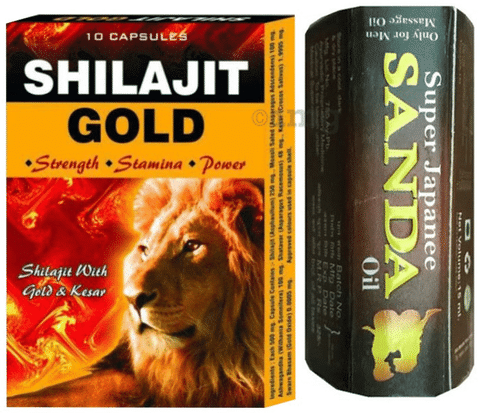 Cackle's Combo Pack of Super Japanee Sanda Oil 15ml & Shilajit Gold 10 Capsule