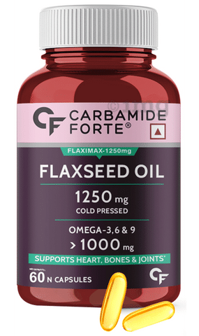 Carbamide Forte Cold Pressed Flaxseed Oil 1250mg Softgel Capsule