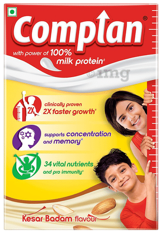 Complan Nutrition and Health Drink with Power of 100% Milk Protein Kesar Badam Refill