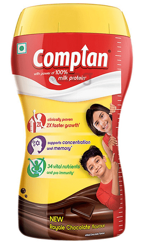 Complan Nutrition and Health Drink with Power of 100% Milk Protein New Royale Chocolate