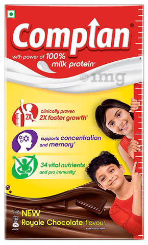 Complan Nutrition and Health Drink with Power of 100% Milk Protein New Royale Chocolate Refill