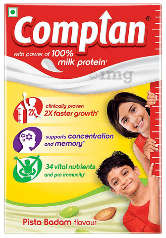 Complan Nutrition and Health Drink with Power of 100% Milk Protein Pista Badam Refill