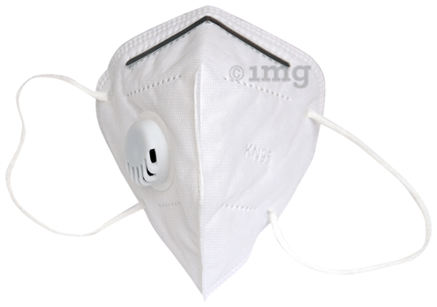 Dominion Care KN95 Mask with Metal Nosepin White with Breathing Valve